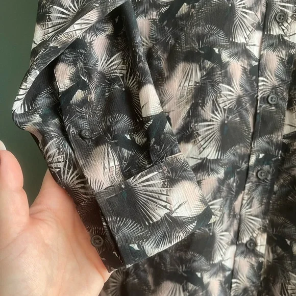 ALL SAINTS 100% silk dress shirt - Cette Island Dress - Picture 4 of 9